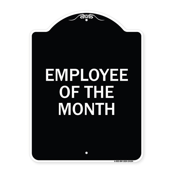 Employee of the Month Heavy-Gauge Aluminum Architectural Sign, 24" x 18", BW-1824-24104